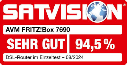 FRITZ!Box 7690 – Wi-Fi 7 DSL-Router mit Supervectoring, Mesh & DECT-Basis