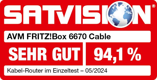 FRITZ!Box 6670 Cable – Wi-Fi 7 Kabelrouter mit DOCSIS 3.1, Zigbee & 2.5-Gbit-LAN