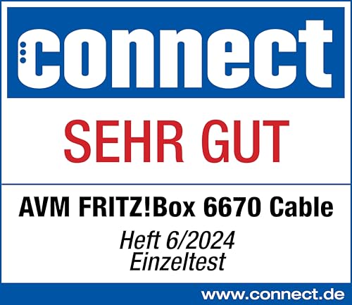 FRITZ!Box 6670 Cable – Wi-Fi 7 Kabelrouter mit DOCSIS 3.1, Zigbee & 2.5-Gbit-LAN