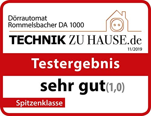 ROMMELSBACHER Dörrautomat DA 1000, XXL-Dörrfläche 1,6 m², inkl. 10 Edelstahl-Dörrtabletts, 2 Dörrgitter, 2 Dörrmatten, LED-Display, 24 Std. Zeitschaltuhr, Temperatur einstellbar (35 °C – 75 °C)
