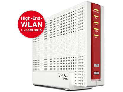 AVM FRITZ!Box 6590 Cable WLAN AC+N (DOCSIS 3.0, Dual-WLAN 1.733 Mbit/s + 800 Mbit/s, VoIP)