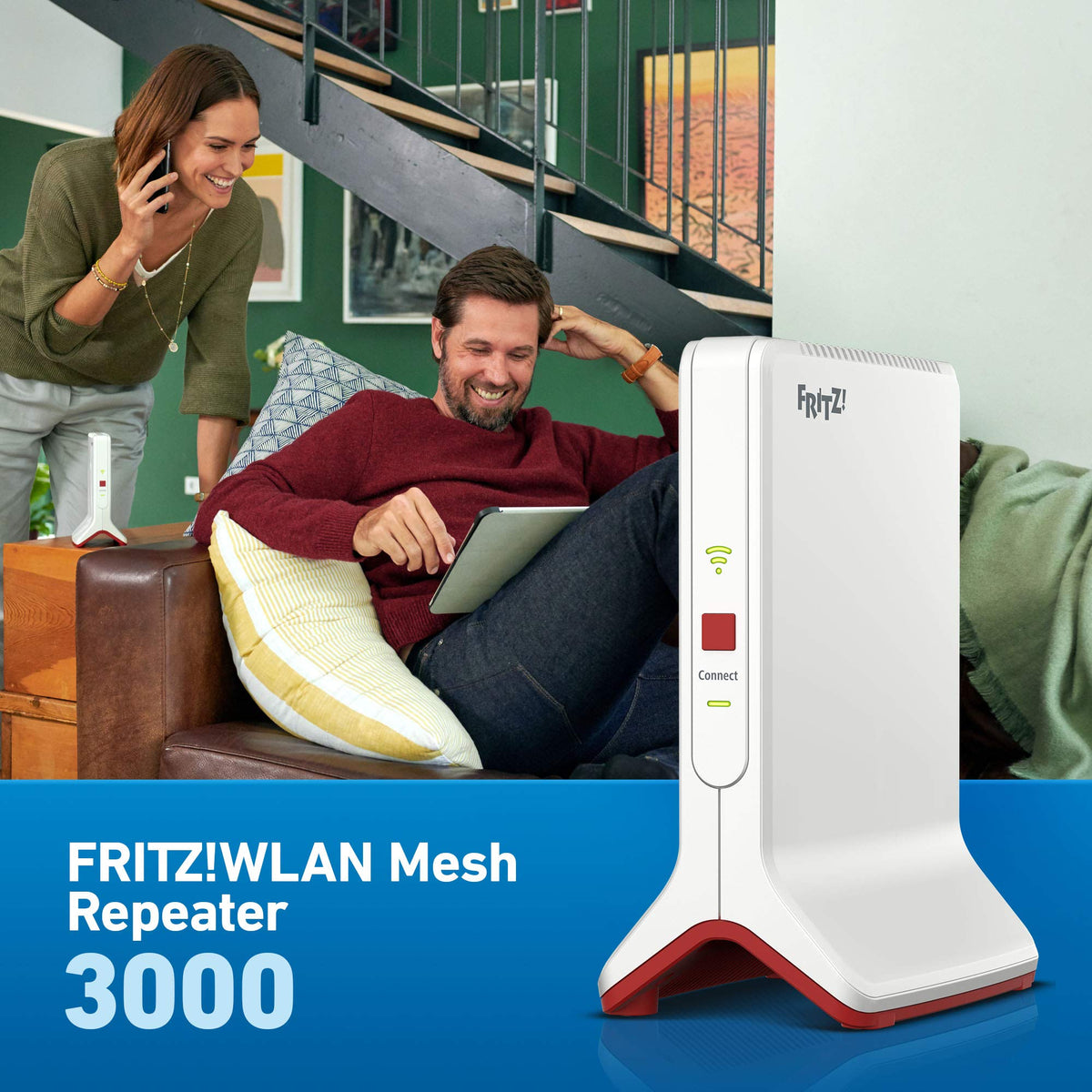 AVM Fritz!Repeater 3000 WLAN-Mesh Heimnetz WPS 2 x 5GHz & 2,4GHz